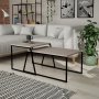 Pal soffbord 88 x 50 cm - Ljus mocka/svart