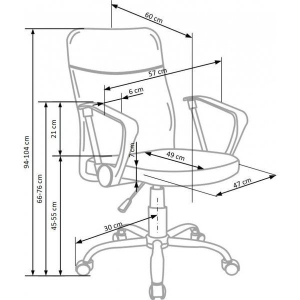 Chaise de bureau Maggie - Noir/gris