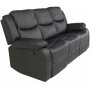 Mozart 3-sits Reclinersoffa - Svart PU