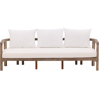 Erica 3-sits soffa - Vit/brun