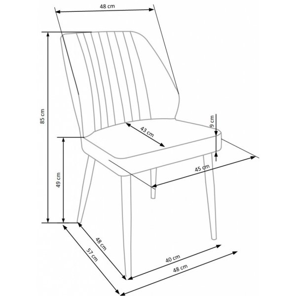 Chaise de salle  manger Cadeira 432 - Bleu