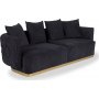 Queen 3-sits soffa - Svart