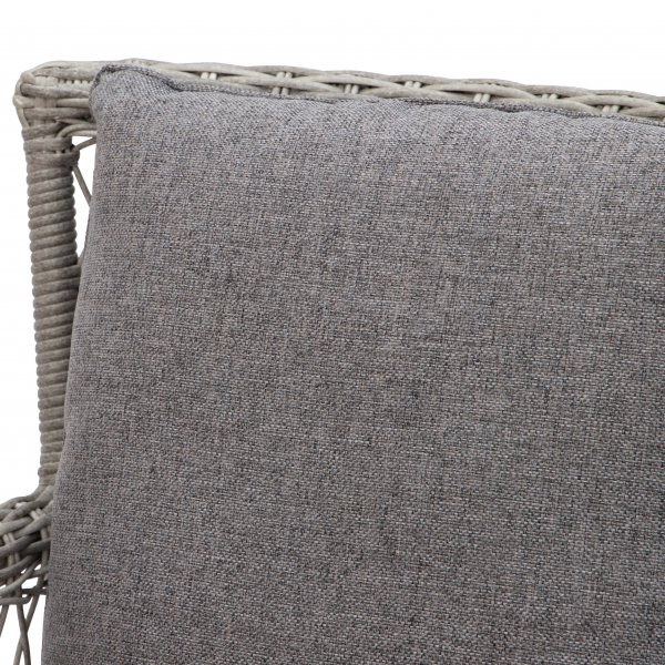 Chaise de salle  manger d\\\'extrieur en rotin gris avec coussin