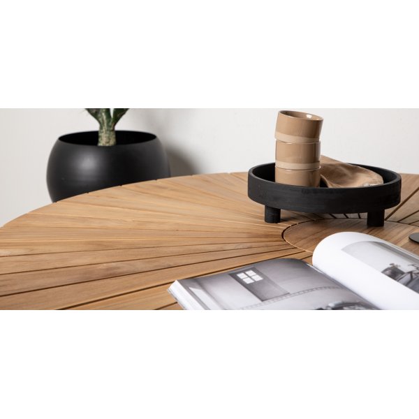 Mexico eettafel 140 cm - Zwart/teak