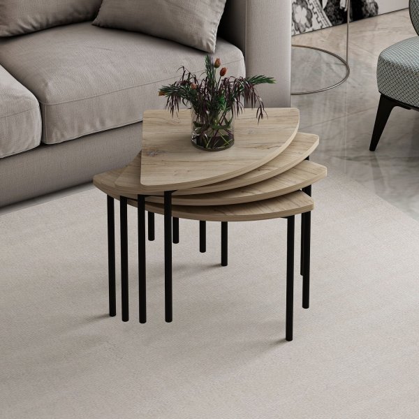 Table basse Emma Ø90 cm - Noyer Table basse Emma Ø90 cm - Noyer