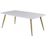 Klockarns soffbord XL 120 x 70 cm - Vit/ek