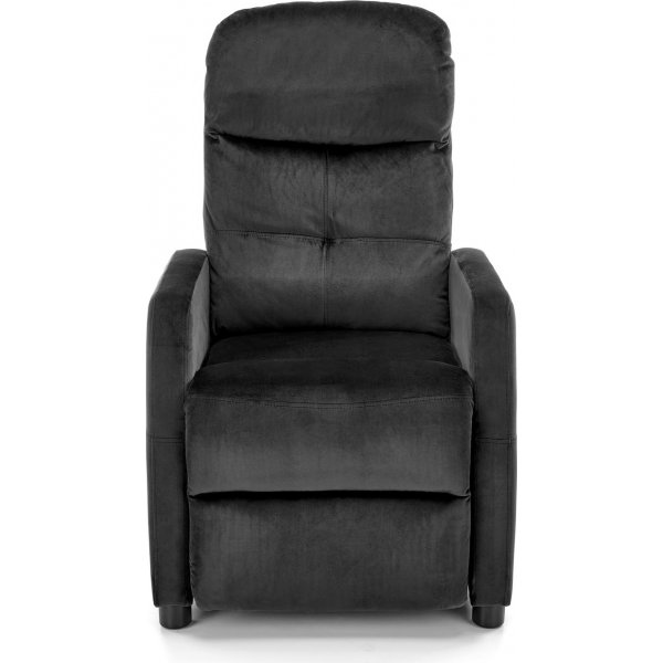 Fauteuil inclinable Gunvor en velours noir Fauteuil inclinable Gunvor en velours noir