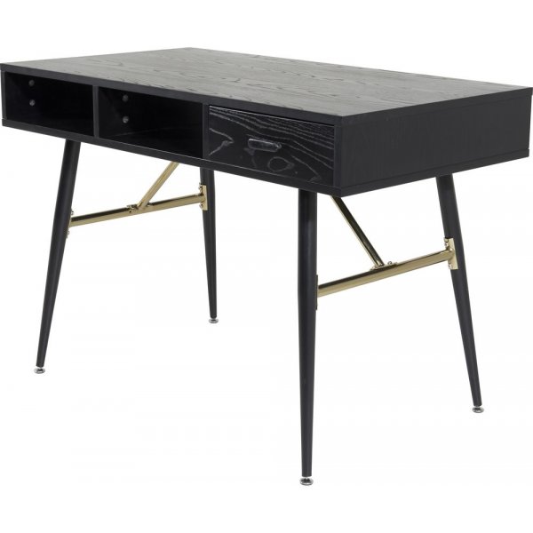 Ansmark skrivbord 110x60 cm - Svart/mssing