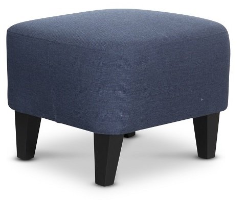 Harmony donkerblauwe fauteuil met voetenbank