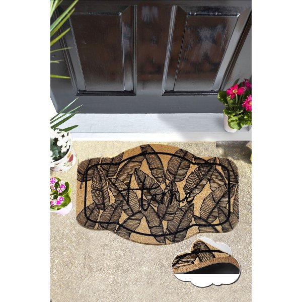 Morgen drrmatta Beige/svart - 40 x 75 cm