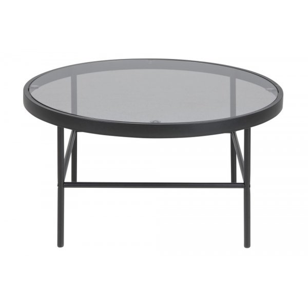 Hoya salontafel 80 x 80 cm - Zwart/glas Hoya salontafel 80 x 80 cm - Zwart/glas