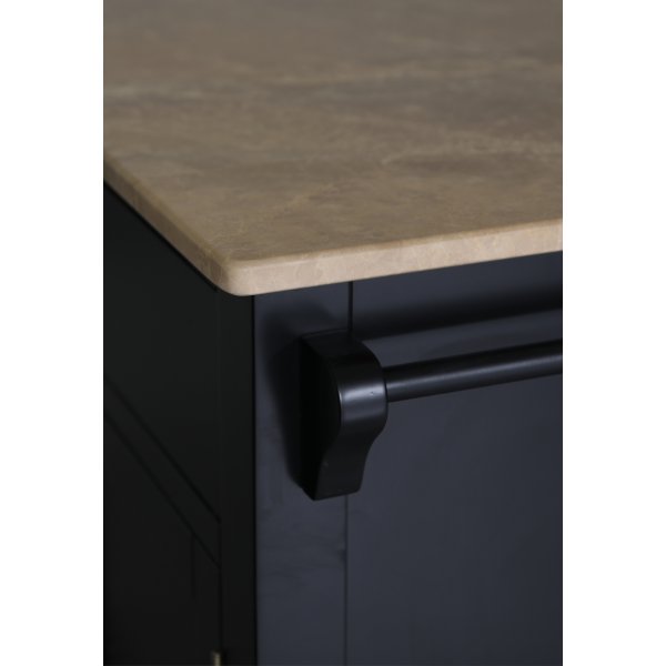 Heritage K�ks� med marmor - Svart stomme / Ljusbrun Emprador marmor