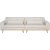 Canap large Ranger en velours ctel beige - 280 cm