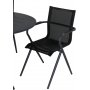 Groupe de repas extrieur Alma avec 4 chaises Alina - Noir