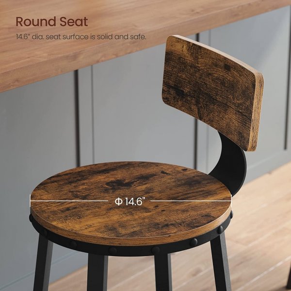 Frode barstol, 2-pack - Brun/svart