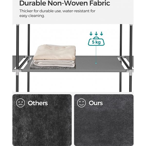 Prescott garderob 150 x 175 cm - Grå Prescott garderob 150 x 175 cm - Grå