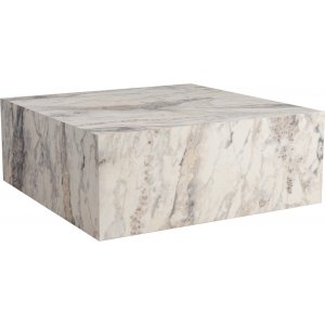 Table basse Prizma 90 x 90 cm - Marbre blanc