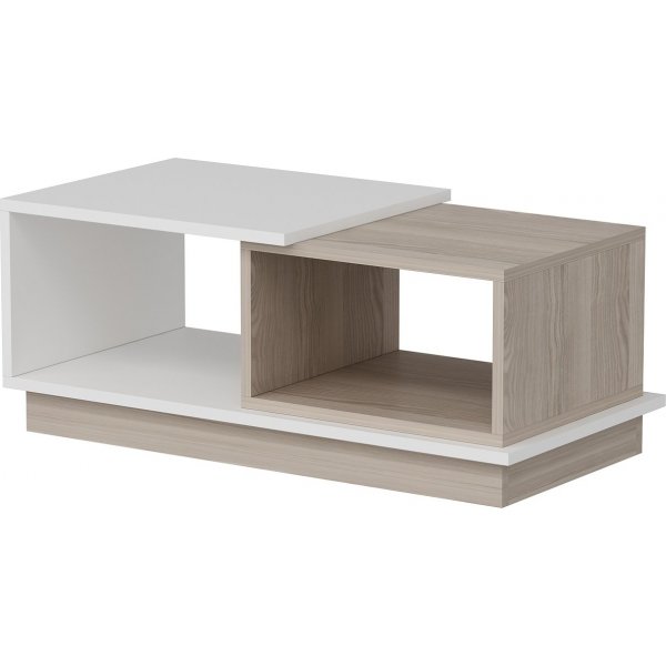 Table basse Viyana 90 x 45 cm - Blanc/chêne Table basse Viyana 90 x 45 cm - Blanc/chêne