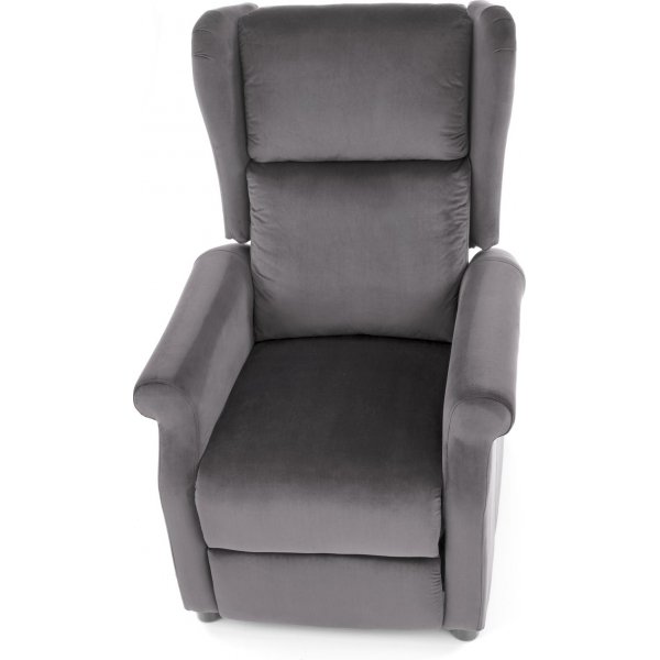 Fauteuil inclinable en velours gris foncé Fauteuil inclinable en velours gris foncé