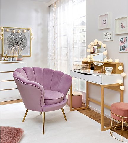 Table console Pori 85 x 40 cm - Blanc/chne