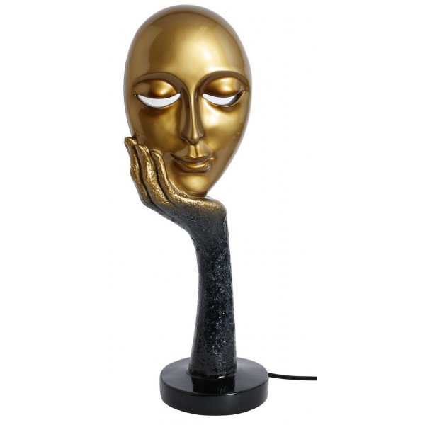Face bordslampa H 47 cm - Guld/Svart