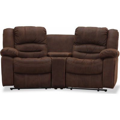Kensington elektrisk 2-sits soffa med ställbart nackstöd - Brun