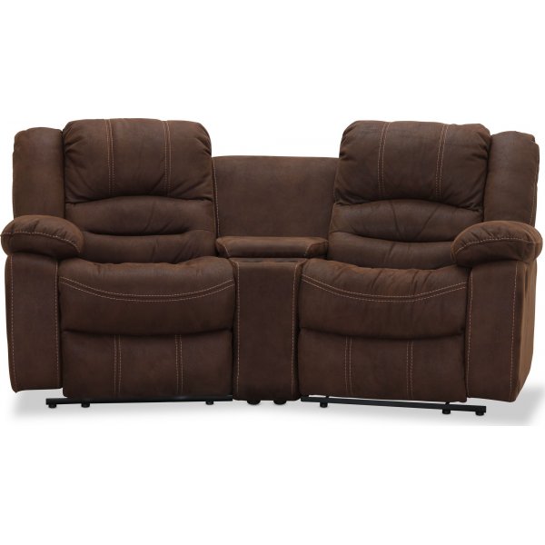 Kensington elektrisk 2-sits soffa med stllbart nackstd - Brun
