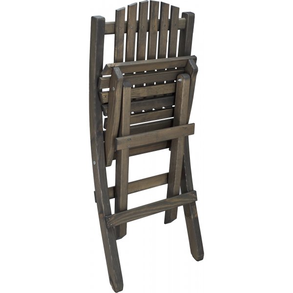 Table de groupe d'extrieur Wilma 65 x 65 cm avec 2 chaises Visby - Gris