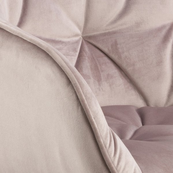 Fauteuil Brooke - Rose poudré/noir Fauteuil Brooke - Rose poudré/noir