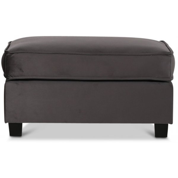 Adore lounge fotpall - Mrkgr (sammet)