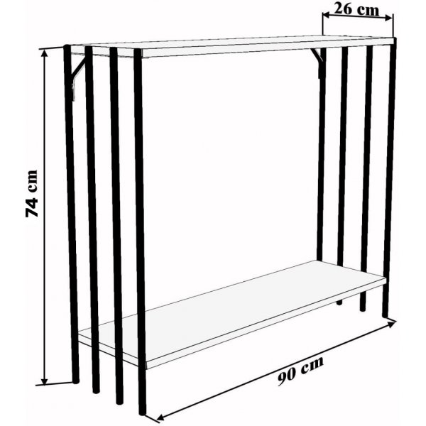 Table basse Vérone - Noir/pin Table basse Vérone - Noir/pin