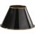 Classic lampskrm - Svart/mssing - 22 cm