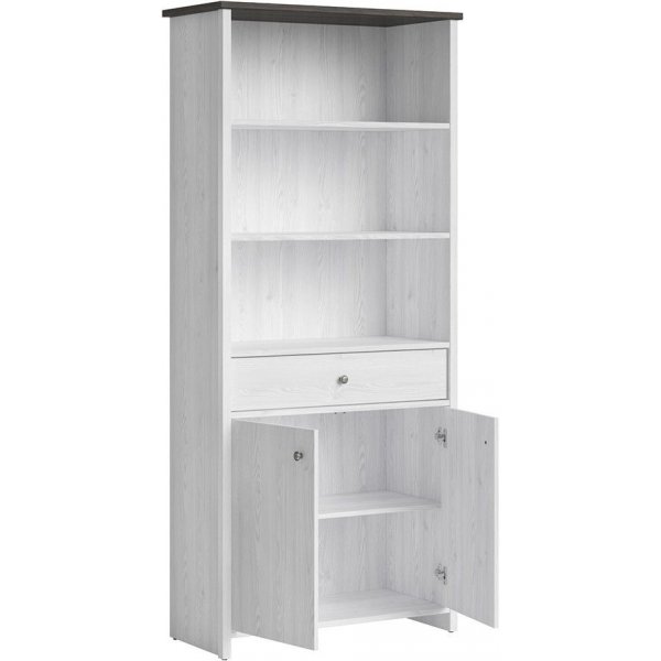 Salvador bokhylla - Vit/svart Salvador bokhylla - Vit/svart