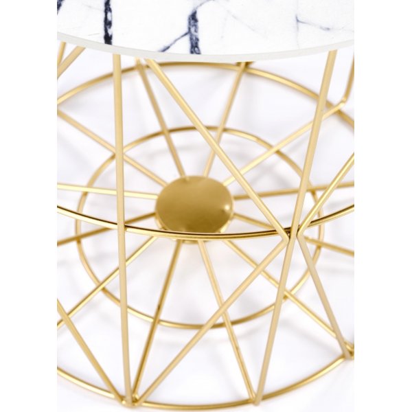 Soffbord marmor / guld Ø42 cm Soffbord marmor / guld Ø42 cm