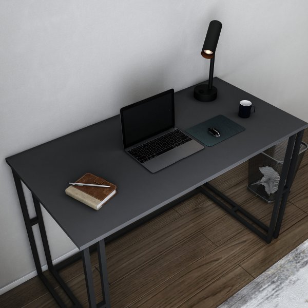 Bureau Kane 120 x 60 cm - Noir/anthracite Bureau Kane 120 x 60 cm - Noir/anthracite