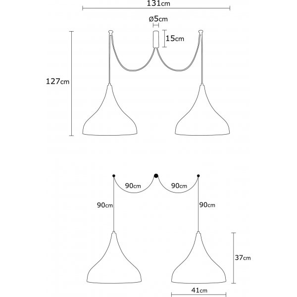 Berkeley taklampa N-1392 - Svart