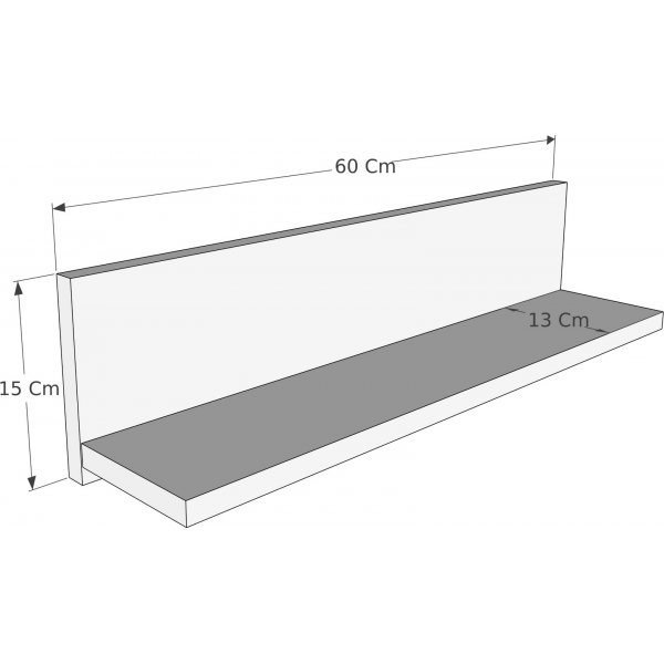 Shelf vgghylla - Valnt/vit