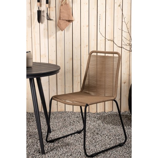 Break utematgrupp med 2 st Lindos stolar - Beige/Svart