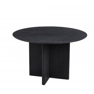 Crossby runt matbord Ø120 cm - Svartbetsad ek Crossby runt matbord Ø120 cm - Svartbetsad ek