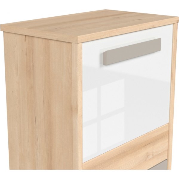 Namek ladekast - Beuken/wit/grijs