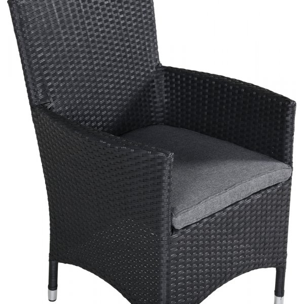 Malin matstol - Svart/Gr