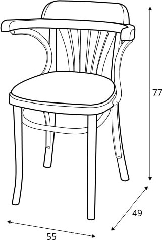 Chaise à cadre No 24 - Couleur optionnelle du cadre et du rembourrage Chaise à cadre No 24 - Couleur optionnelle du cadre et du rembourrage