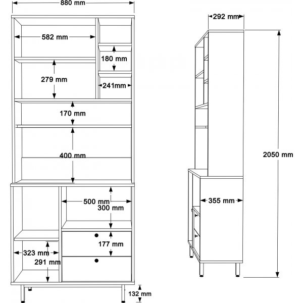 Royce köksskåp 6 - Ek/vit Royce köksskåp 6 - Ek/vit