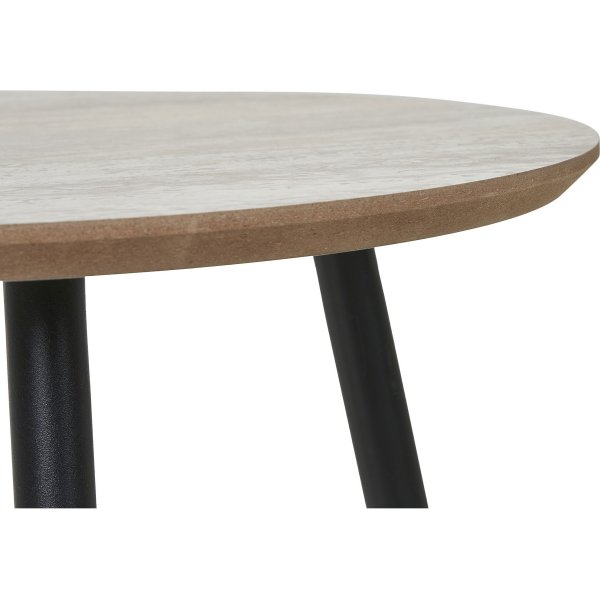 Table basse Aalst Ø55 cm - Noir/beige Table basse Aalst Ø55 cm - Noir/beige