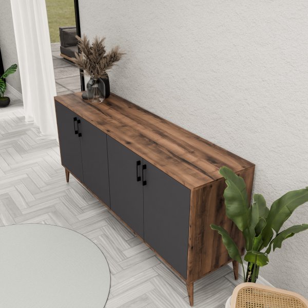 Buffet Hera - Noyer/anthracite
