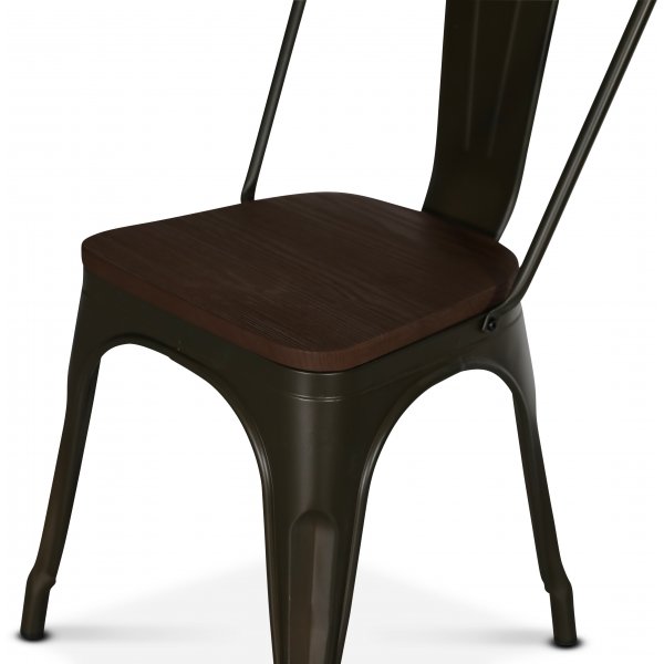 Matstol Industry Ingo i plåt - Grafit / trä Matstol Industry Ingo i plåt - Grafit / trä