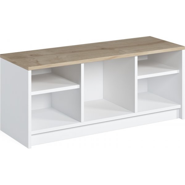 Lone schoenenkast - Eiken wit/saffier