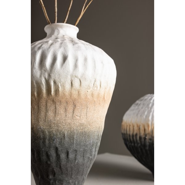 Vase Pane 16 x 29 cm - Beige/Gris/Blanc Vase Pane 16 x 29 cm - Beige/Gris/Blanc