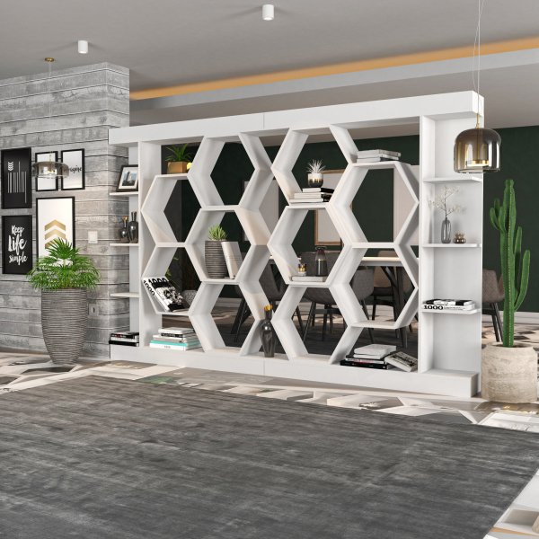 Sueno bokhylla - Vit