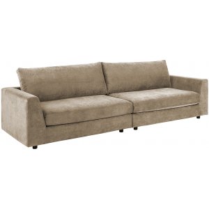 Bixley Loungesoffa 4-sits soffa i beige tyg - 296 cm bred
